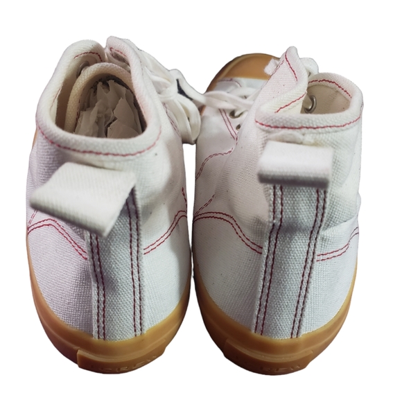 J. Crew Baseball High Top Sneakers Sz 7 (1"  Sole) - Picture 3 of 4